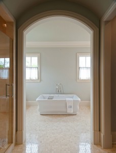 Bright white bathtub
