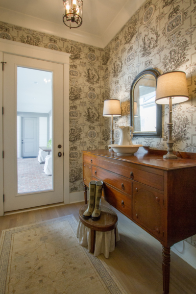 Mud Room, Toile Wallpaper, Carbine And Associates