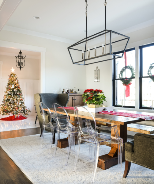 Dining Room, Christmas Farmhouse, Carbine & Associates, Photo by Leslie Brown